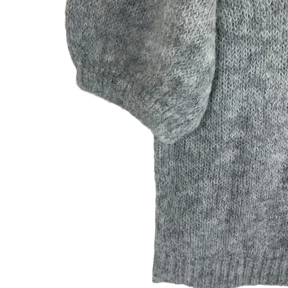 NWT KAFFE cardigan grey mélange short sleeve cardigan size medium - Picture 9 of 14